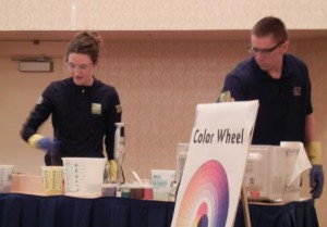 Photo:  Teaching how to swirl soap