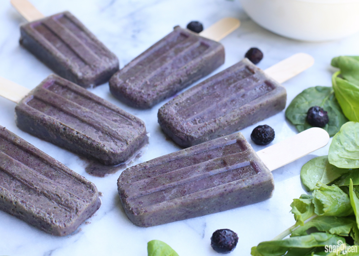 Blueberry and Spinach Yogurt Popsicles Recipe
