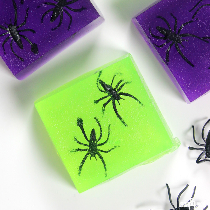 These Creepy Crawly Spider Soap Jellies are perfect for Halloween! Kids love the wiggly texture and creepy spider toys. 