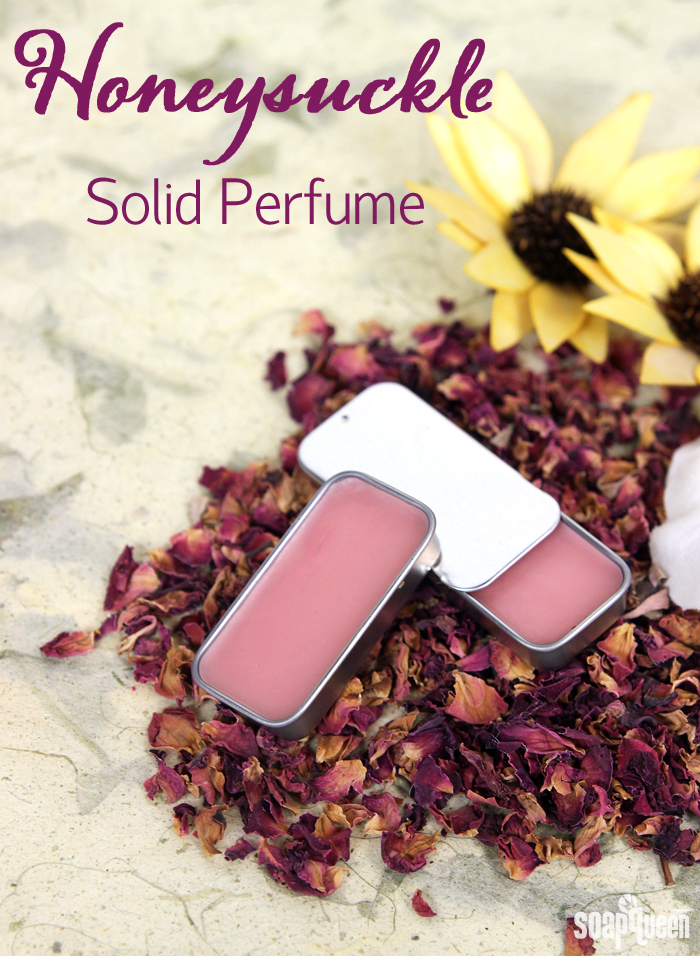 This Honeysuckle Solid Perfume smells amazing, and is so easy to make! 