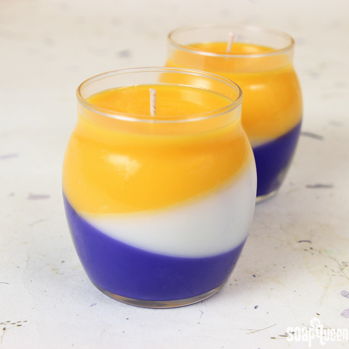 This Lavender and Vanilla Geometric Candle features layer of scents and color to keep your room smelling amazing! 