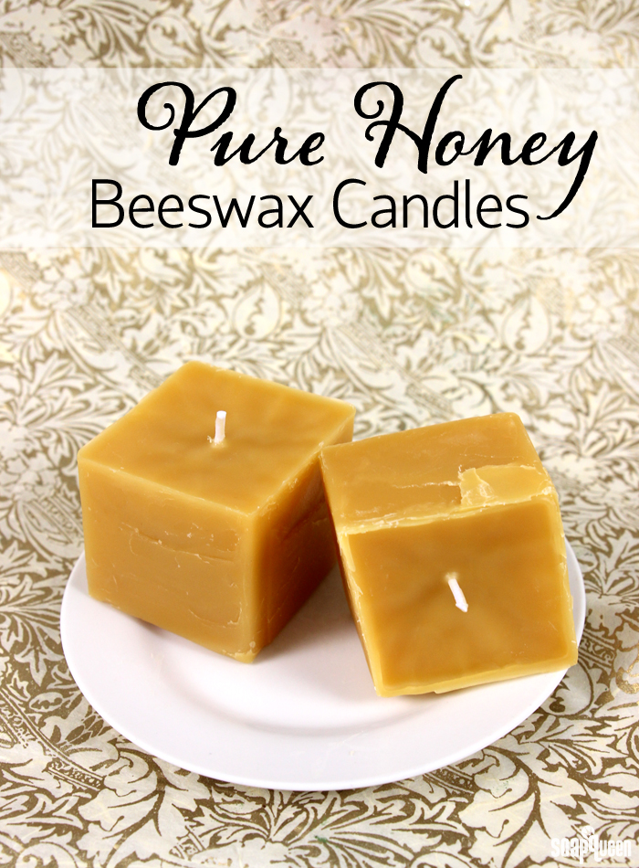 These Pure Honey Beeswax Candles are made with yellow beeswax and recycled containers for a rustic chic look. 