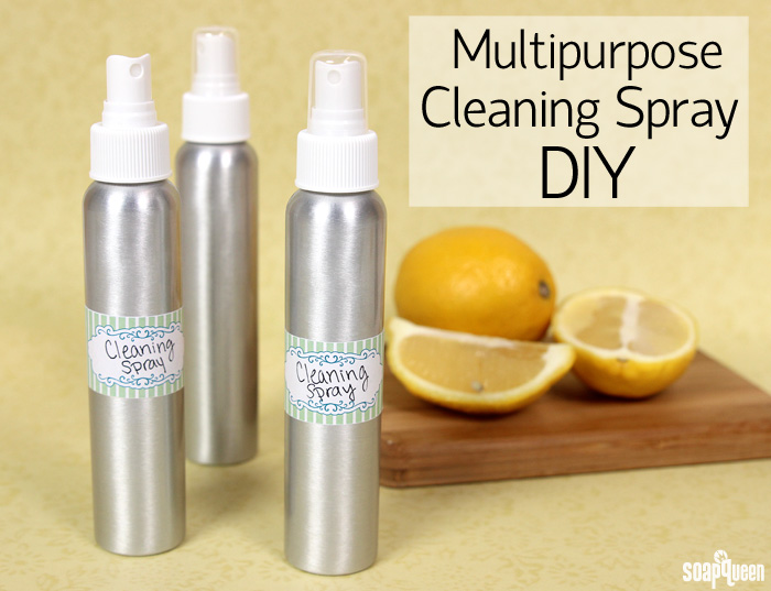 The recipe for this Multipurpose Cleaning Spray is made with lemon essential oil, vinegar and white thyme essential oil.