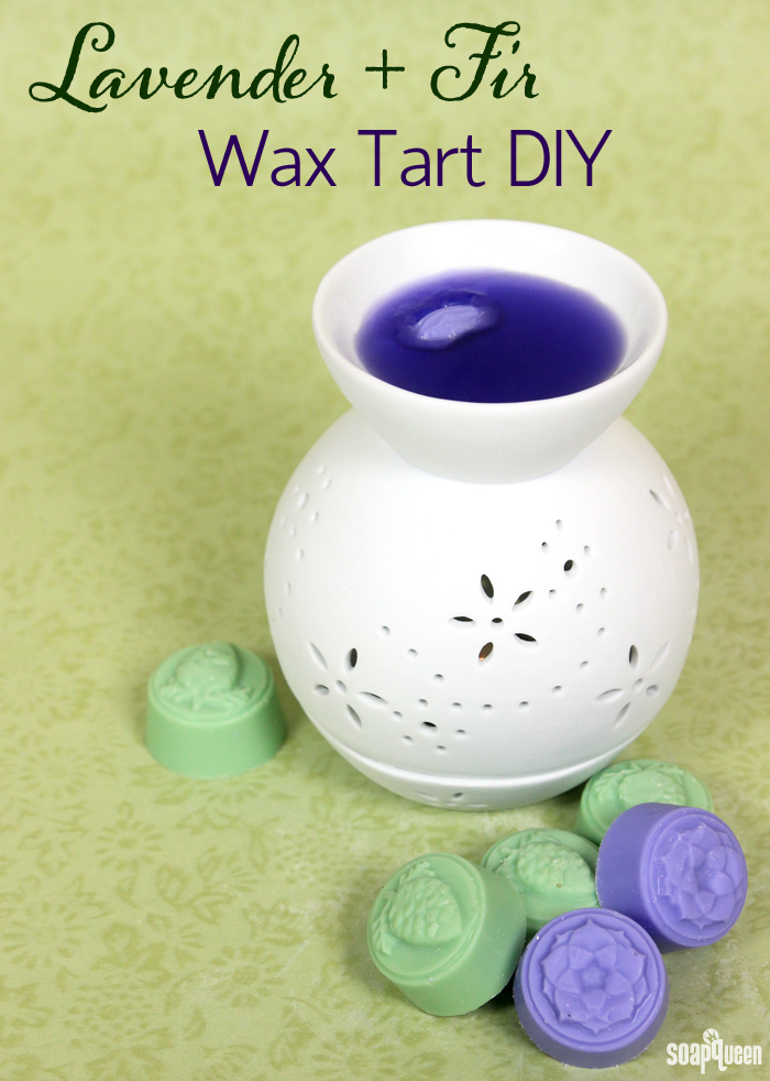 These wax tarts are made with lavender and fir needle essential oil, for a light earthy scent. 