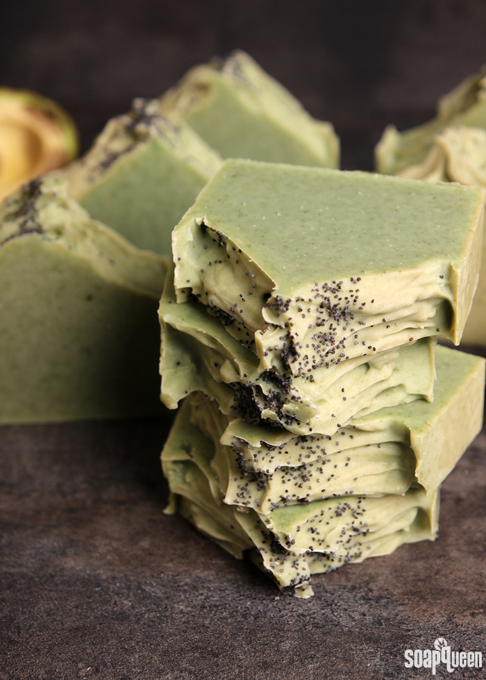 This Avocado and Spearmint Soap is made with real avocado, spearmint essential oils and French green clay. 