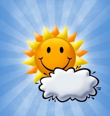 Sun and cloud