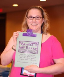 Photo: Kim with her Bramble Berry clipboard