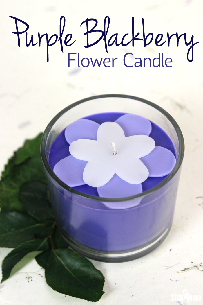 This Blackberry Candle Tutorial includes a template to create the cute wax flowers on top!