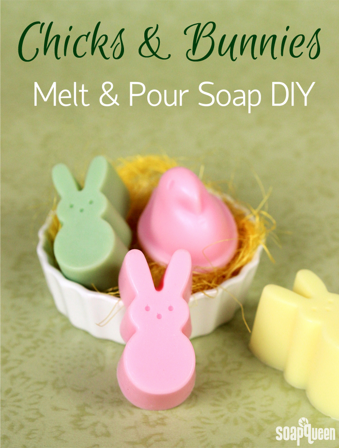 Learn how to create adorable chicks and bunnies soap in this step by step tutorial. Made out of goat milk soap base, they look just like Peeps!
