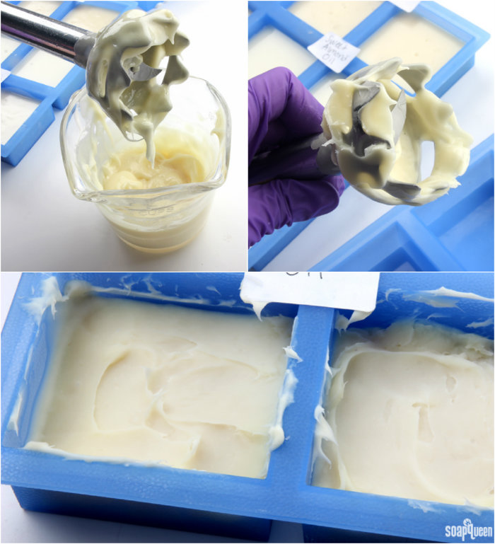 100% castor oil soap batter is incredibly sticky!