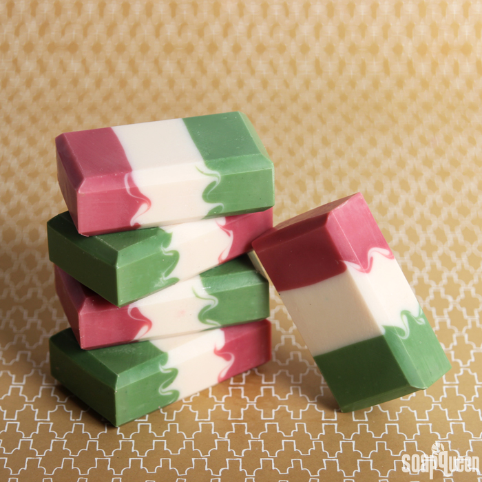 Learn how to make this Cinco de Mayo cold process soap, inspired by the Mexican flag!
