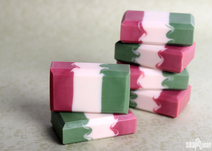 Learn how to make this Cinco de Mayo cold process soap, inspired by the Mexican flag!