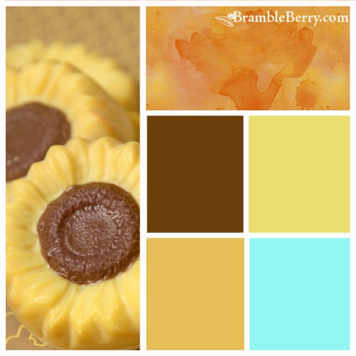 Sunflower fragrance color palette