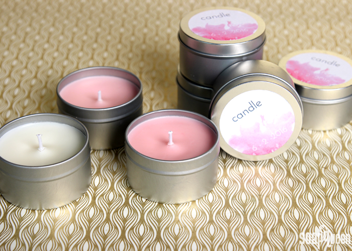 Learn how to create your own candles to give as favors, or use yourself! Tutorial includes a free printable to label your candles.