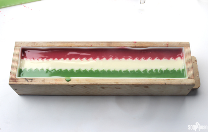 Learn how to make this Cinco de Mayo cold process soap, inspired by the Mexican flag!