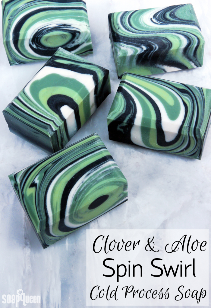 Learn how to create gorgeous Clover and Aloe Spin Swirl Soap in this video tutorial. The spin swirl involves spinning the mold to create a unique swirl each time.