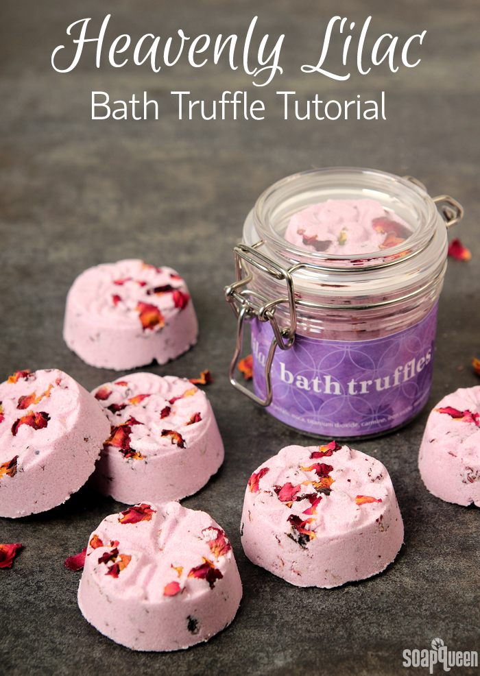Heavenly Lilac Bath Truffle Tutorial. Learn how to create these luxurious bath truffles using cocoa butter and shea butter.