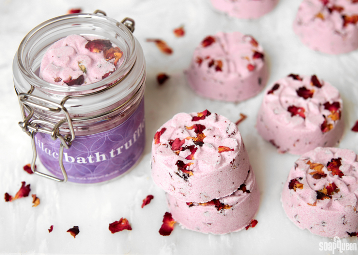 Heavenly Lilac Bath Truffle Tutorial. Learn how to create these luxurious bath truffles using cocoa butter and shea butter.