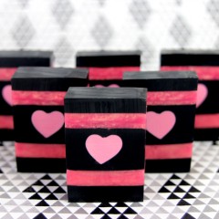 Charcoal and Rose Gold Heart Soap Tutorial