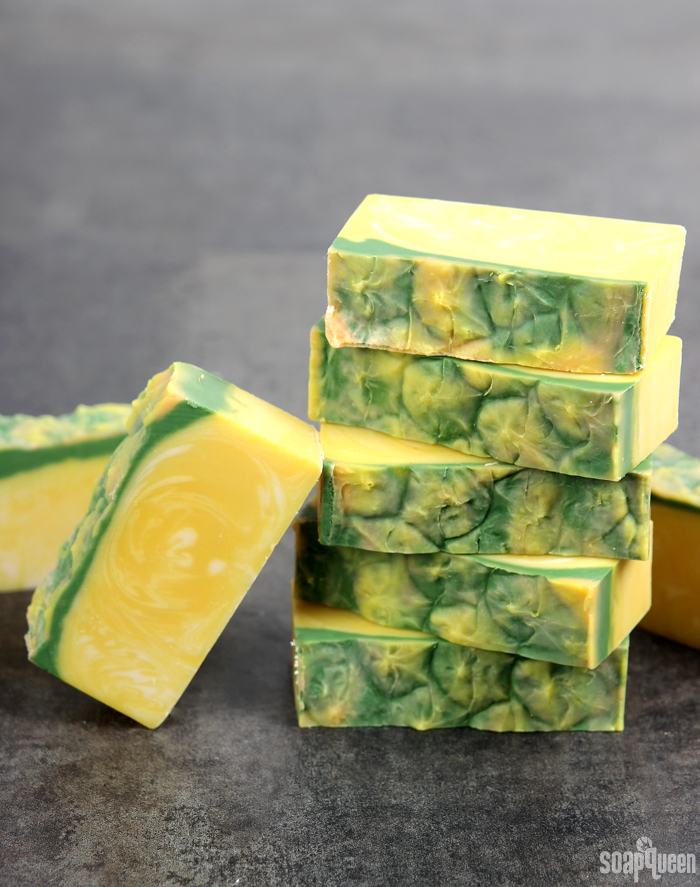 Perfect Pineapple Soap Tutorial /// Learn how to create realistic looking pineapple soap!