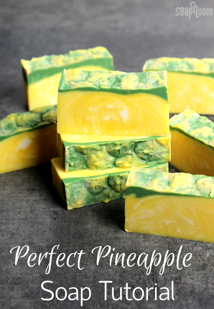 Perfect Pineapple Soap Tutorial /// Learn how to create realistic looking pineapple soap!