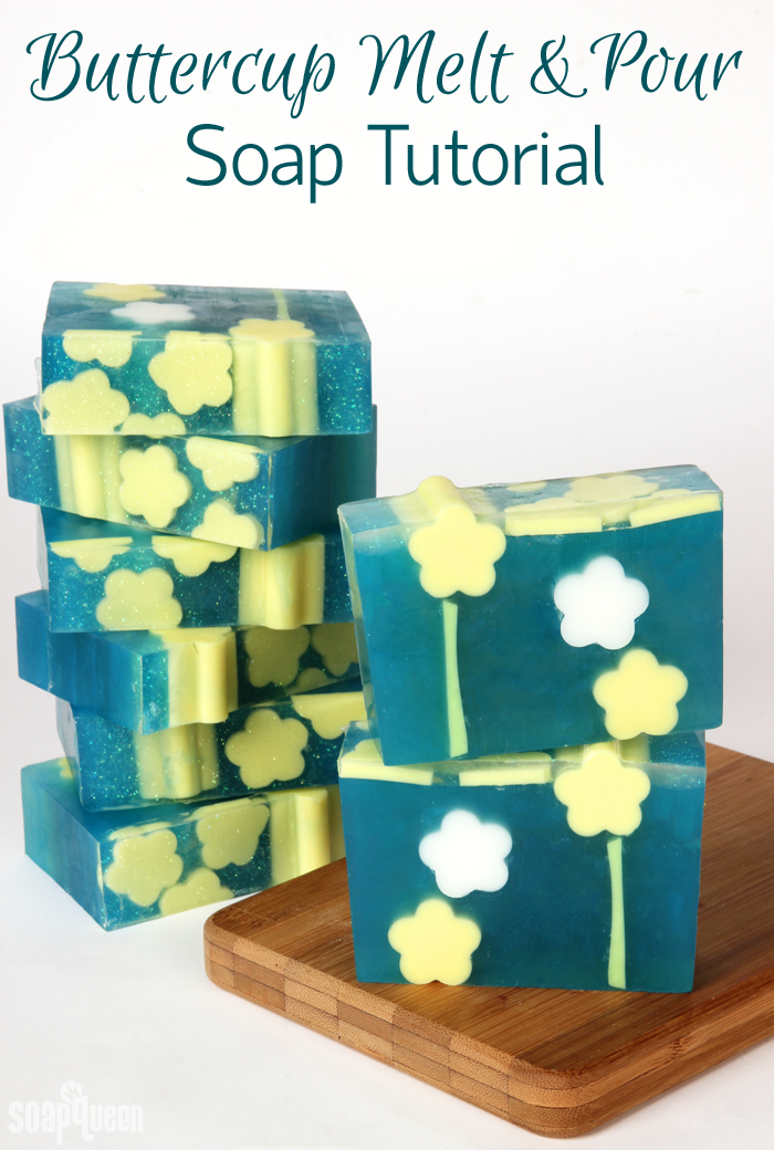 Buttercup Melt & Pour Soap DIY /// Learn how to create these adorable bars of soap!