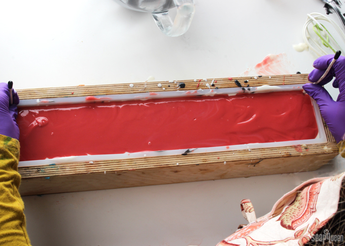 Red Hanger Swirl Cold Process Soap Tutorial // Learn how to create this bold and dramatic soap!