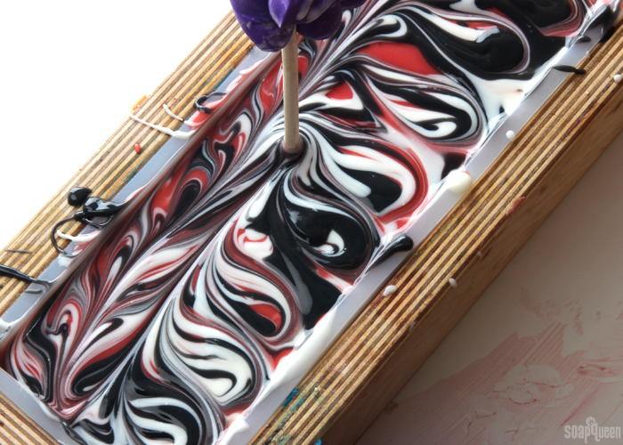 Red Hanger Swirl Cold Process Soap Tutorial // Learn how to create this bold and dramatic soap!