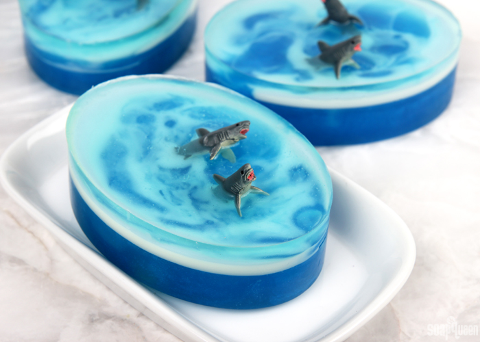 Shark Attack Soap Tutorial /// Learn how to create these adorable shark soaps!