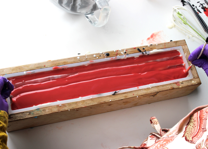 Red Hanger Swirl Cold Process Soap Tutorial // Learn how to create this bold and dramatic soap!