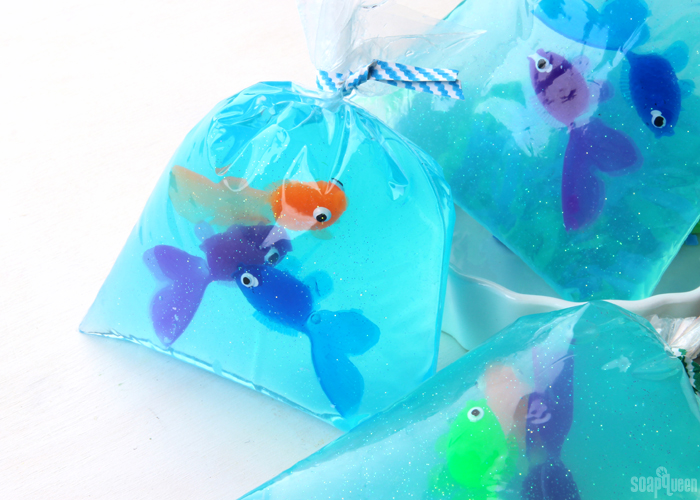 Fish-in-a-Bag Soap Tutorial // Learn how to create these cute fish soaps; kids love them!