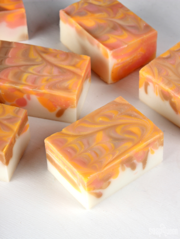 Orange Peel Swirled Soap Tutorial