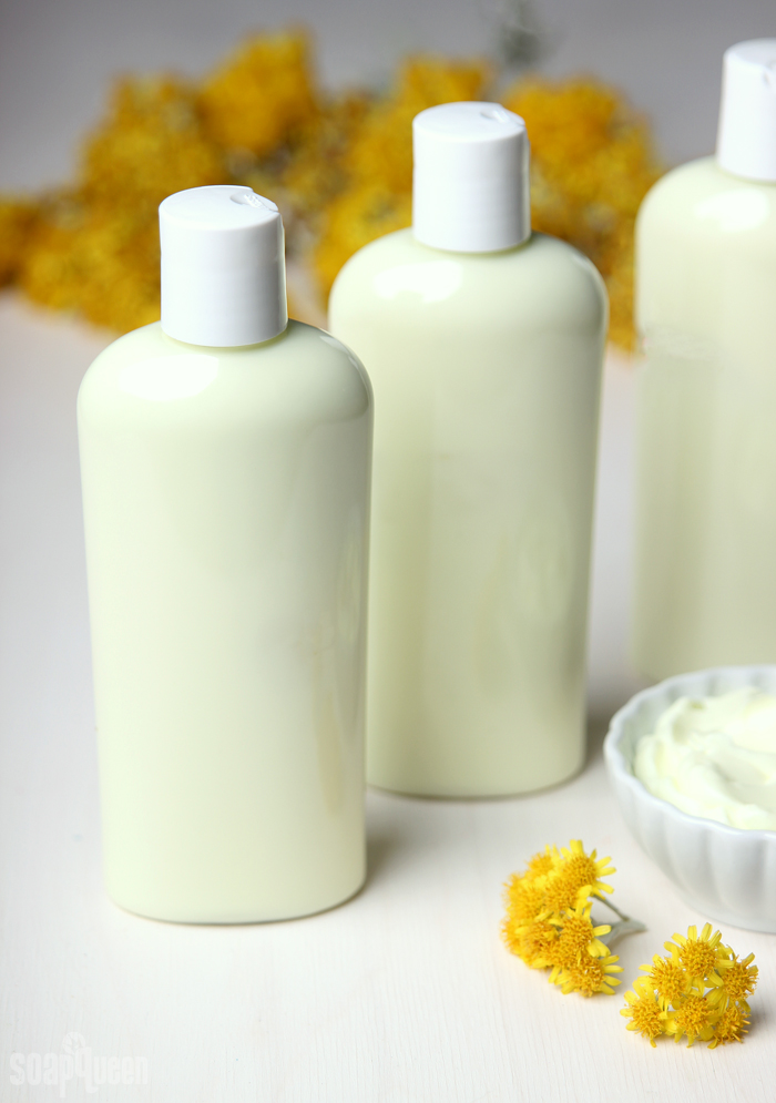 Sunshine Lotion DIY // Learn how to make this creamy lotion with argan oil and sunflower oil.