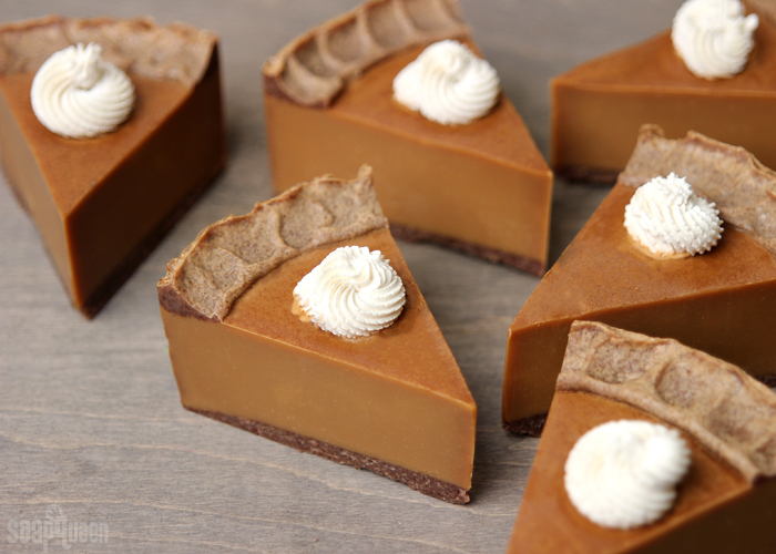 Pumpkin Pie Cold Process Soap Tutorial // Learn how to make soap that looks and smells like pumpkin pie!