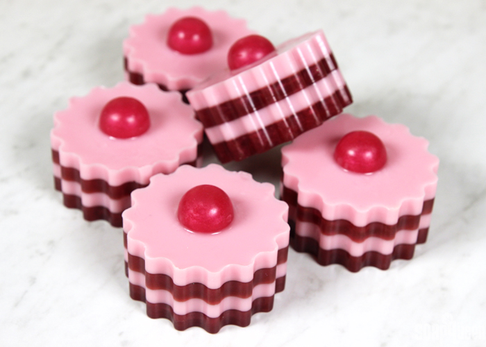 DIY Red Berry Melt & Pour Soap Tarts 