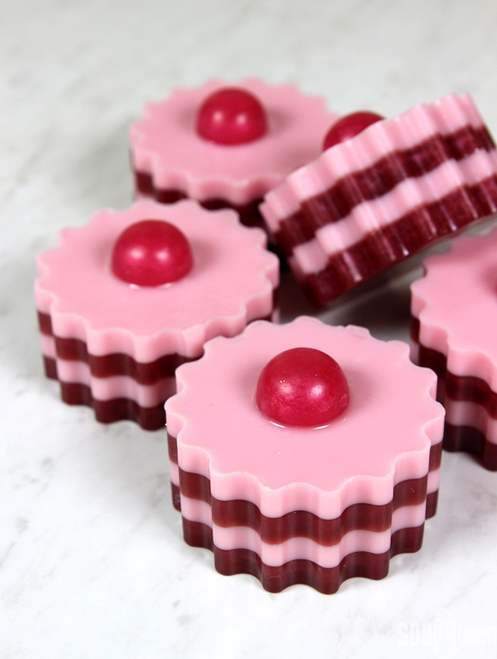 DIY Red Berry Melt & Pour Soap Tarts 