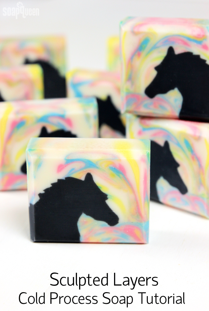 Horse Sculpted Layers Cold Process Soap Tutorial