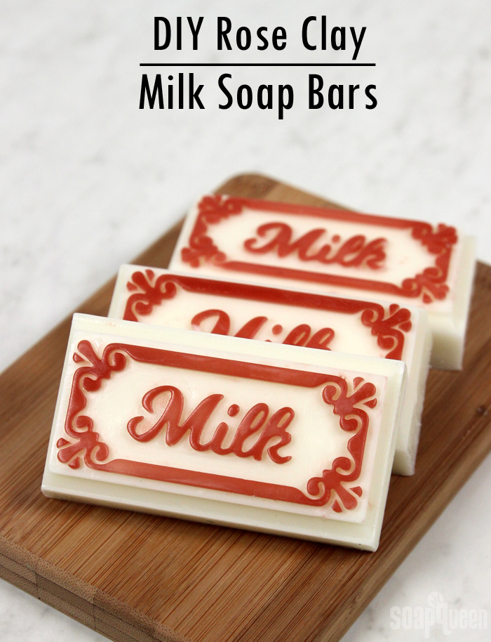 DIY Rose Clay Milk Soap Bars