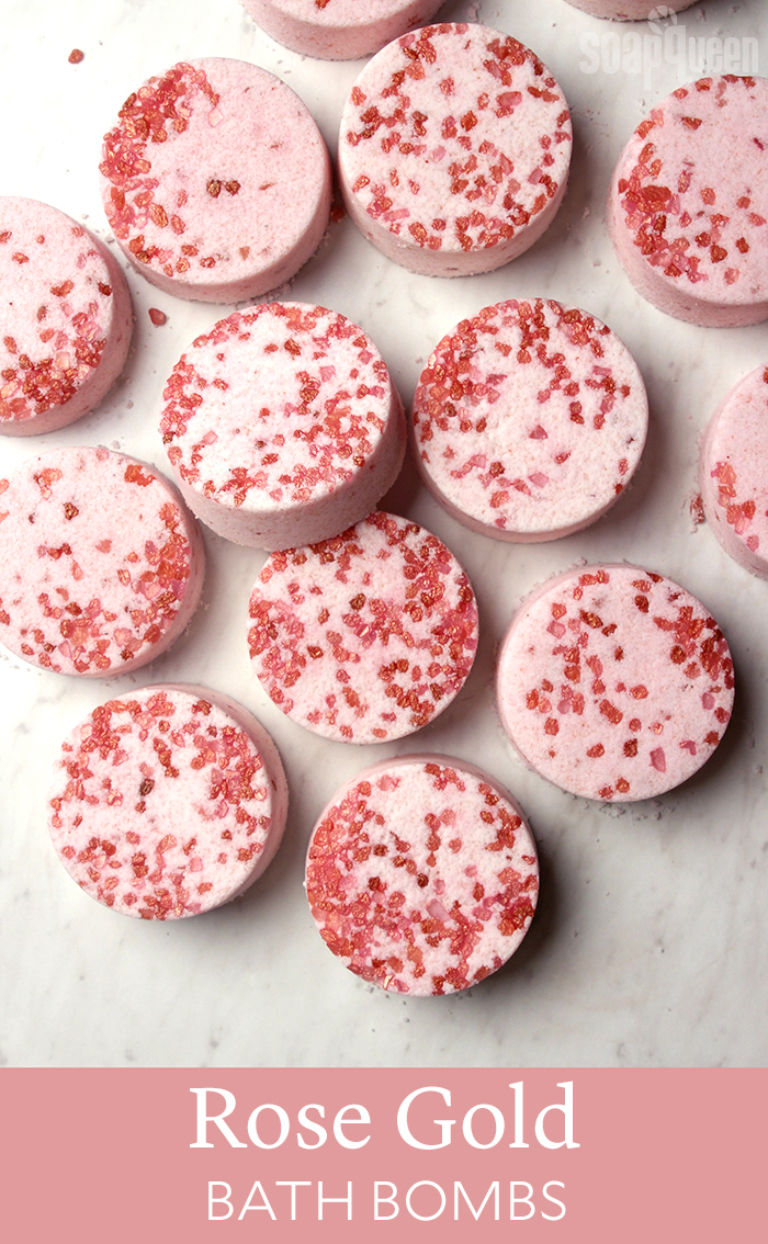 DIY Rose Gold Bath Bombs