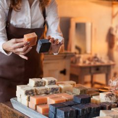 Small business owner working at her workplace