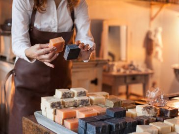 Small business owner working at her workplace