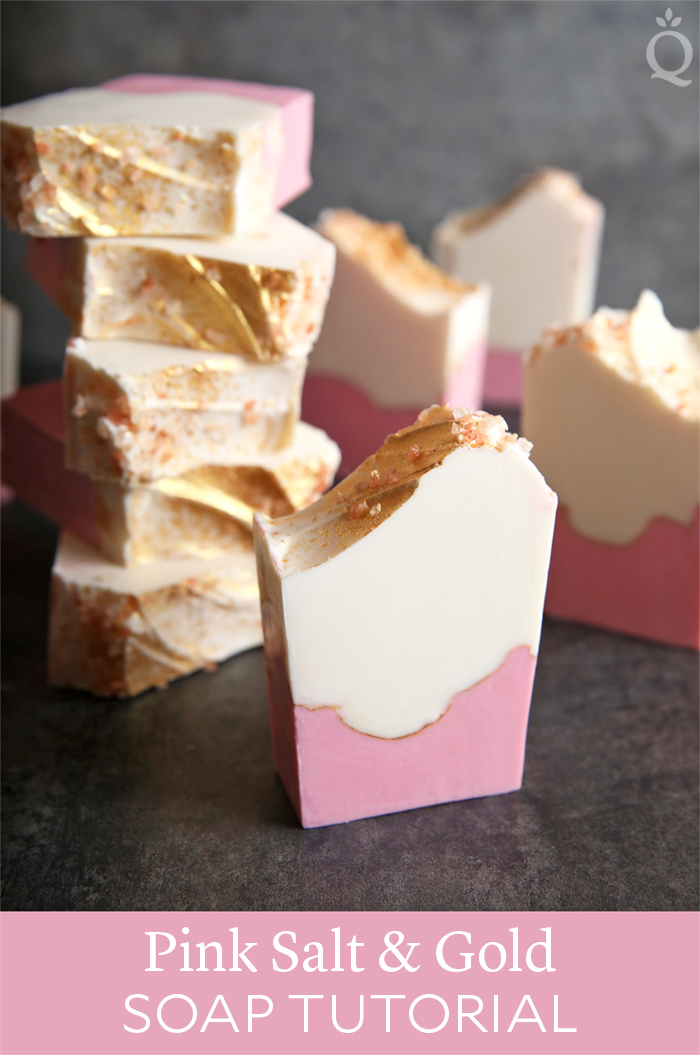 Pink Salt and Gold Soap Tutorial