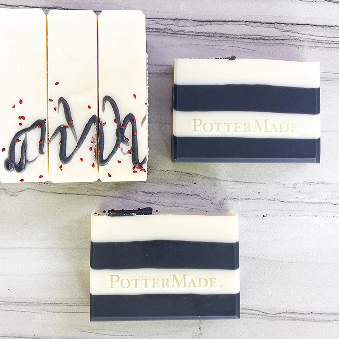 PotterMade Black and White Soap