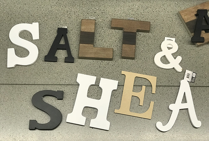 Salt & Shea ABC Letters