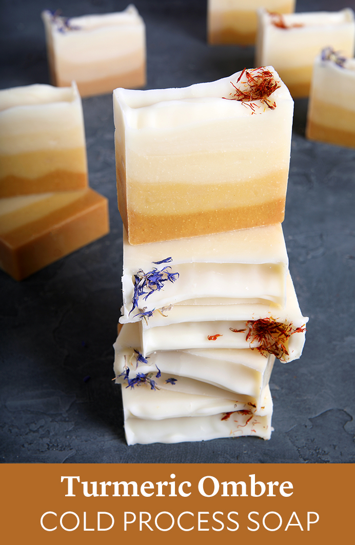 Turmeric Ombre Cold Process Soap_700px